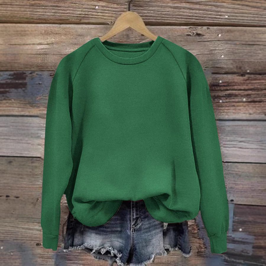 Women's Oversize Sweatshirt with Raglan Sleeves and Elastic Hem Mune Fashion