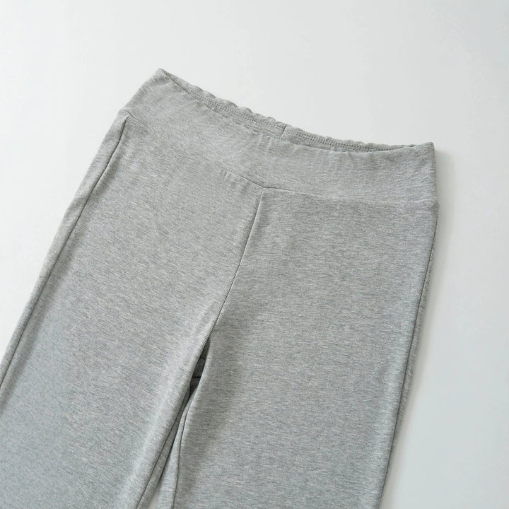 Women's High-Waisted Flared Jersey Leggings with Flared Hem