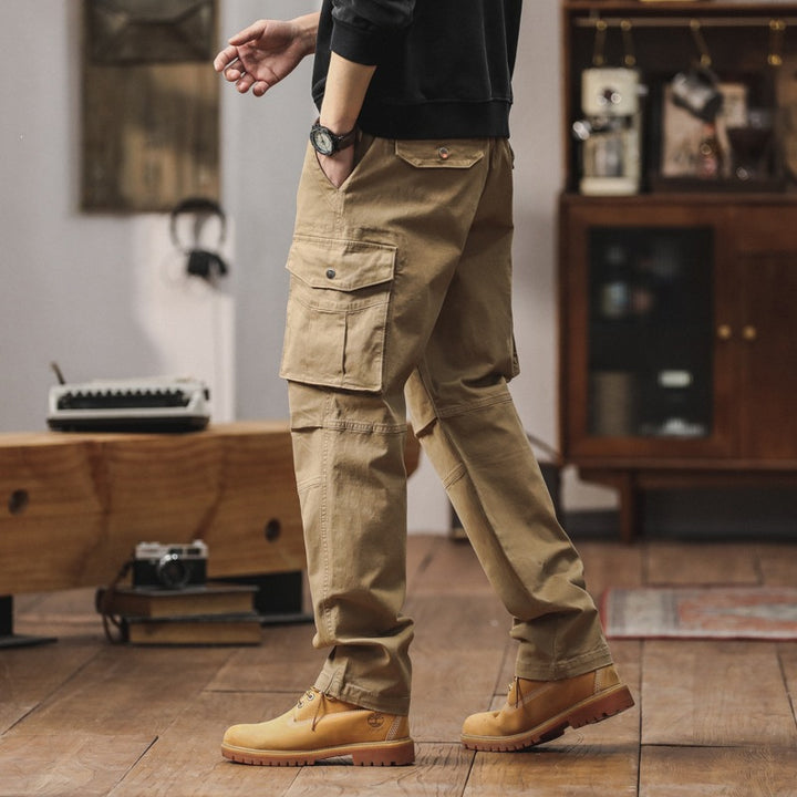 Men's cargo pants with reinforced knee areas and multi pockets Mune Fashion