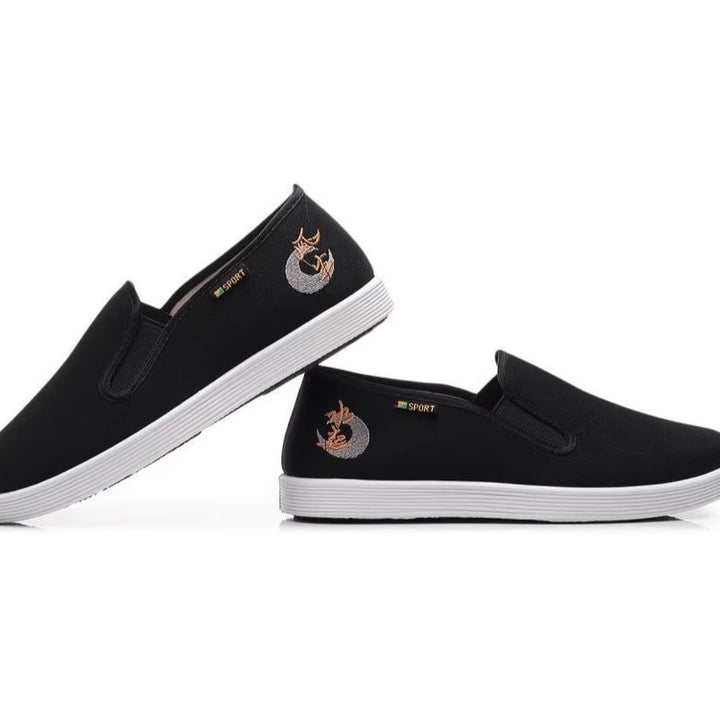 Men's cotton slip-on with embroidered design and non-slip rubber sole Mune Fashion