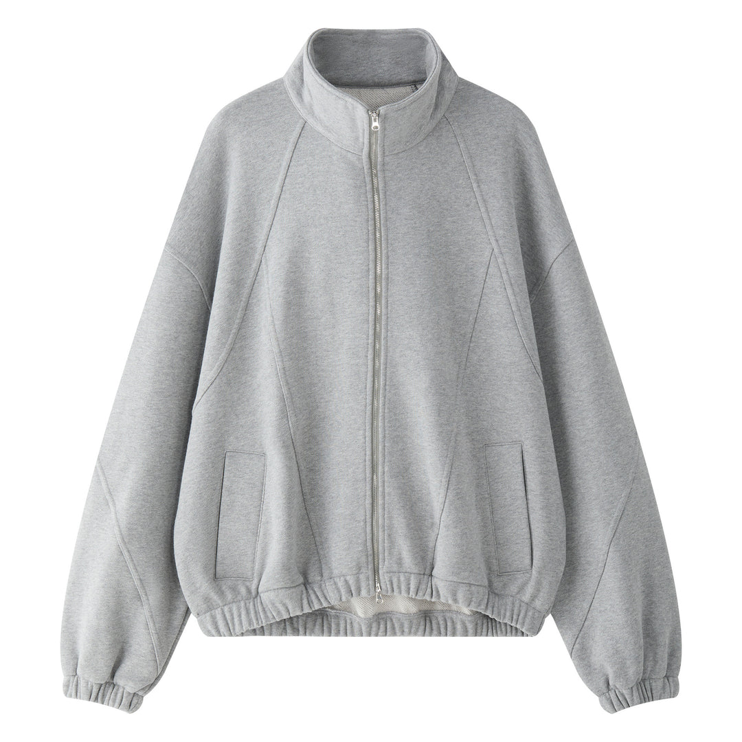 Women's Lounge Set consisting of sweatshirt with stand-up collar and drawstring shorts Mune Fashion