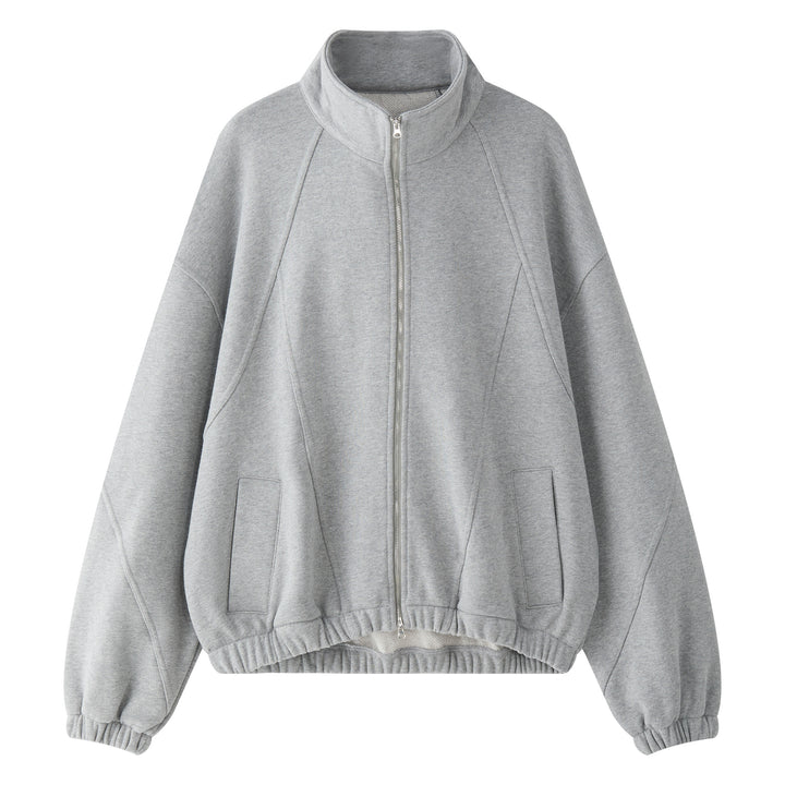 Women's Lounge Set consisting of sweatshirt with stand-up collar and drawstring shorts Mune Fashion