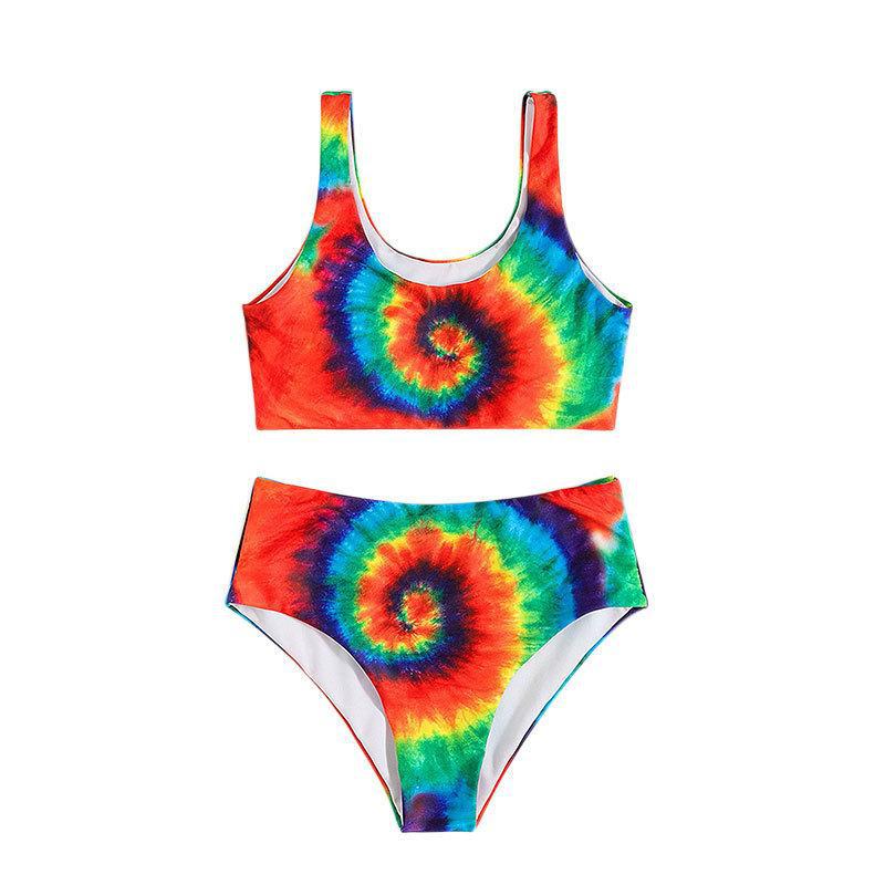 Women's bikini set with vibrant spiral pattern Mune Fashion
