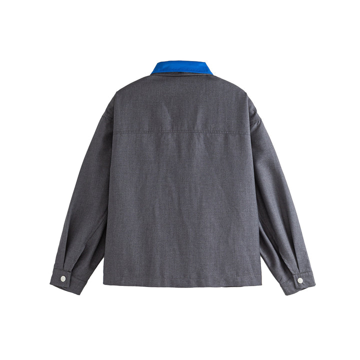 Men's Oversize Worker Jacket with Contrast Collar Mune Fashion