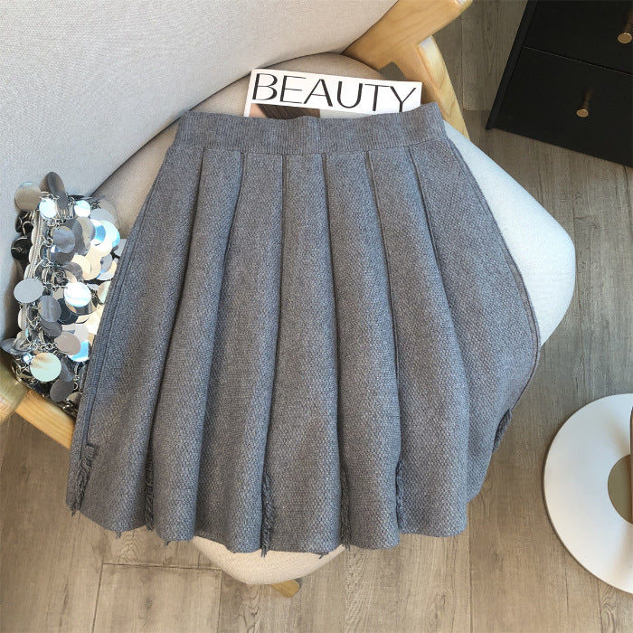 Women's Stylish Pleated Skirt with Textured Design Mune Fashion