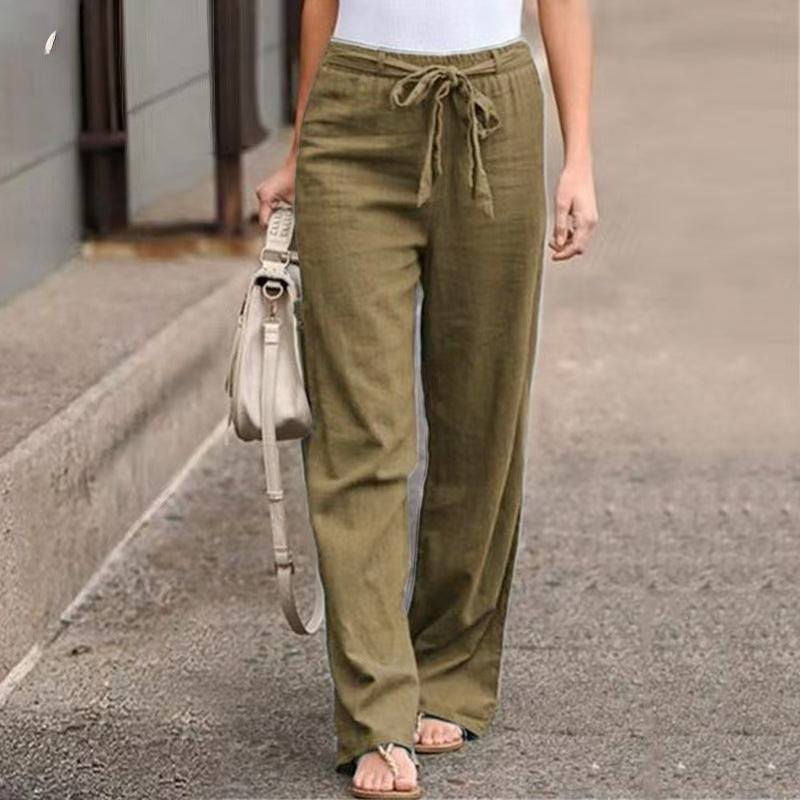Women Comfortable and Elegant Linen Pants Mune Fashion
