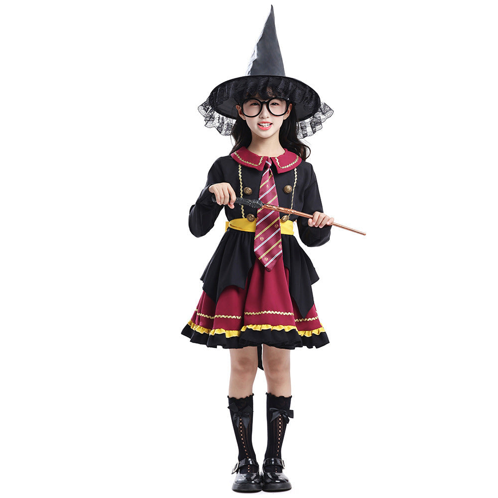 Women's Witch Costume with Colorful Accents Mune Fashion