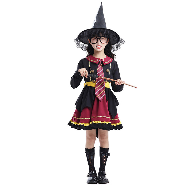 Women's Witch Costume with Colorful Accents Mune Fashion