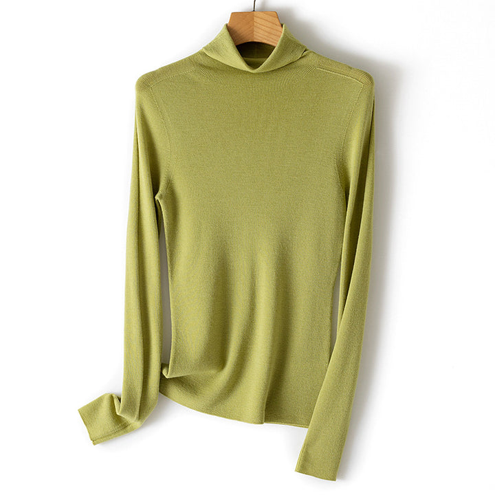 Ladies Fine Turtleneck Sweater made of Stretch Fine Knit with Slim Cut Mune Fashion