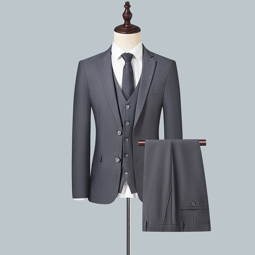 Men's Slim Fit Single-Breasted Business Blazer with Two-Button Silhouette Mune Fashion
