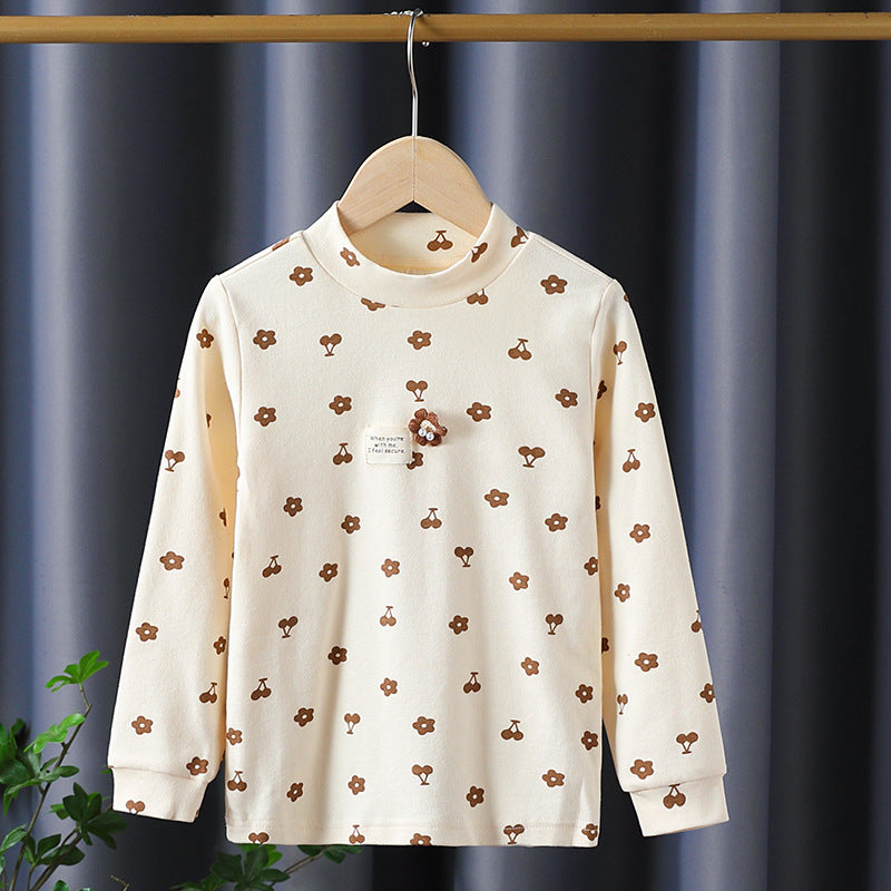 Girls long-sleeve shirt with playful flower and animal design Mune Fashion