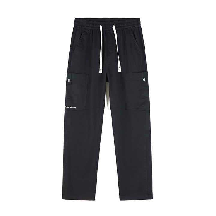 Men's Wide Cargo Pants with Thermal Lining, Drawstring Waist & Utility Pockets Mune Fashion