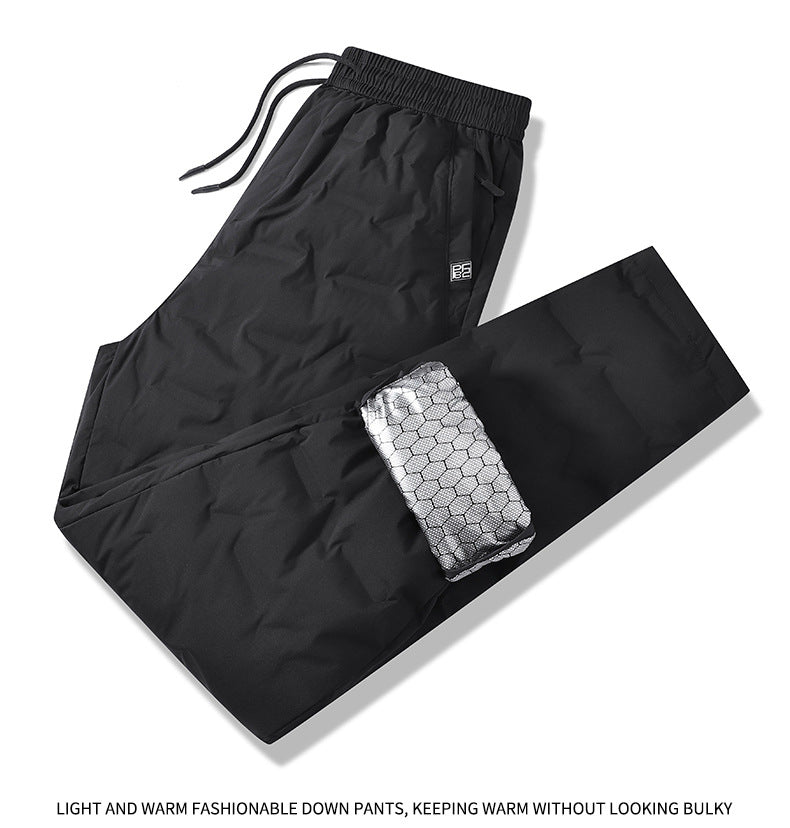 Men's Padded Thermal Pants with Quilting, Elastic Waistband and Zipper Pockets Mune Fashion