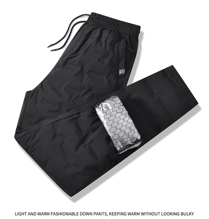 Men's Padded Thermal Pants with Quilting, Elastic Waistband and Zipper Pockets Mune Fashion