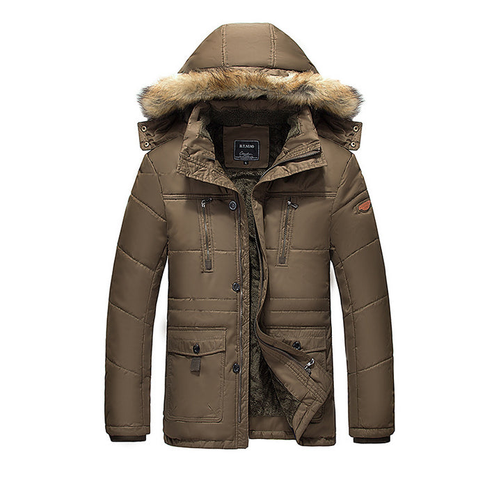 Men's urban thermal parka with warming teddy lining, faux fur hood, and multiple pockets Mune Fashion
