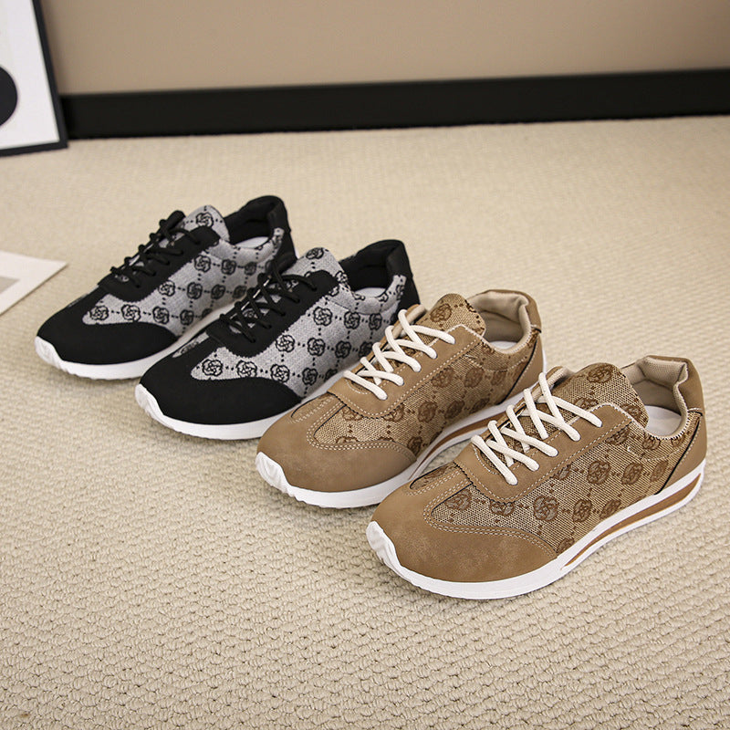Ladies' lightweight jacquard casual sneakers with padded comfort insole Mune Fashion