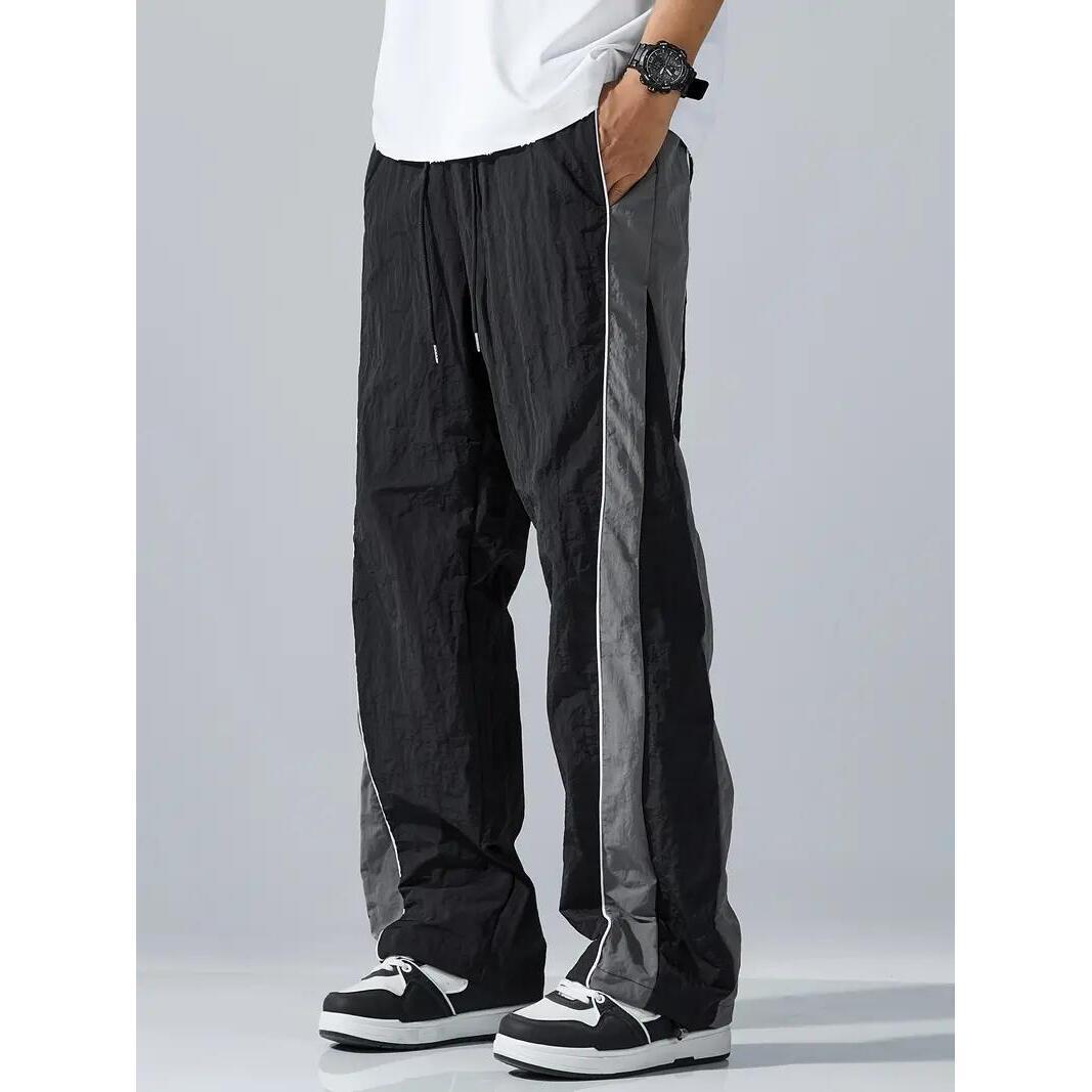 Men's Light Sports Training Pants with Side Contrast Stripes Mune Fashion