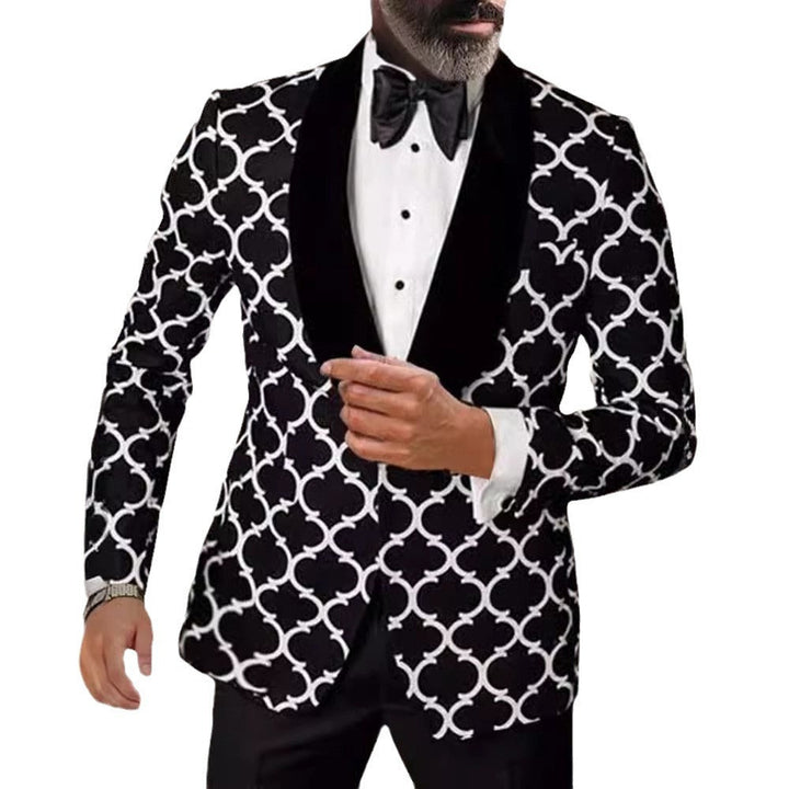 Men's Elegant Designer Blazer with Eye-Catching Pattern Mune