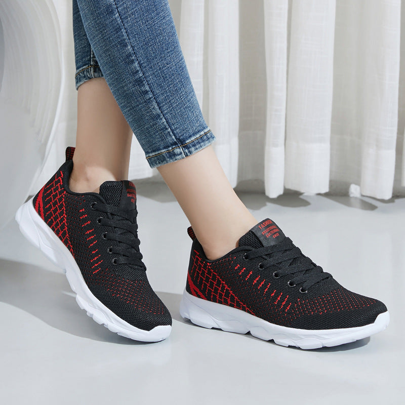 Women's seamless knit training sneaker with wave-shaped cushioning and ergonomic comfort insole Mune Fashion