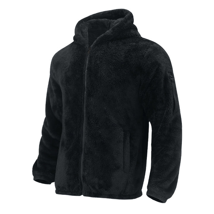 Men's Padded Fleece Hoodie with Teddy Finish, Zipper and Side Pockets Mune Fashion