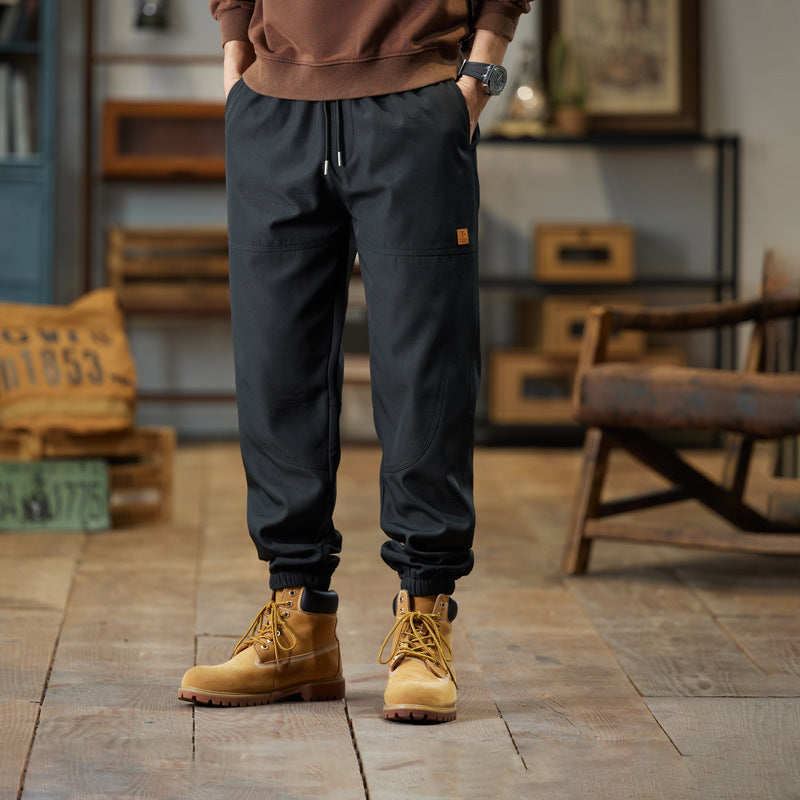 Men's Cargo Jogger Pants with Drawstring, Reinforced Knee Inserts and Elastic Cuffs Mune Fashion