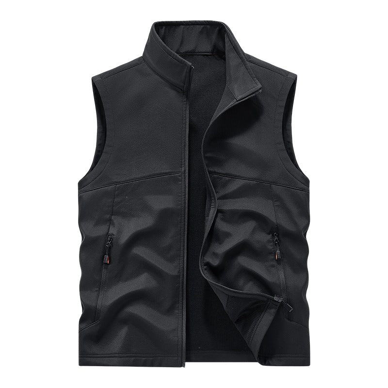 Men's softshell vest with fleece lining, windproof and water-repellent Mune Fashion
