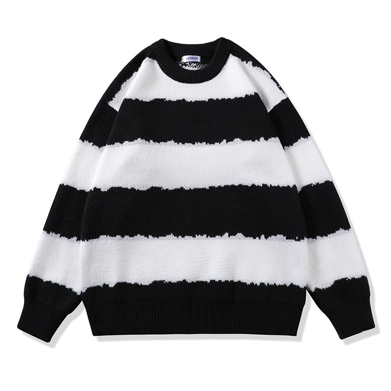 Women Comfortable Striped Sweater Mune Fashion