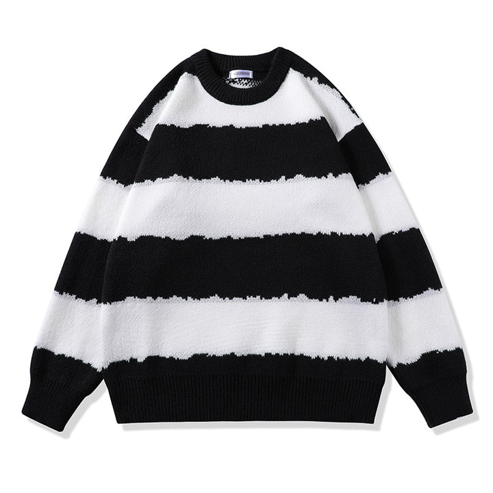 Women Comfortable Striped Sweater Mune Fashion