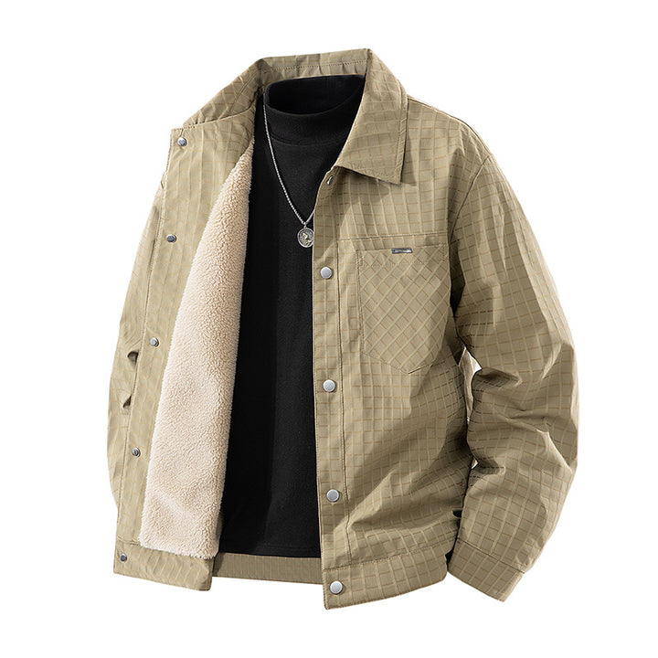 Men's  quilted sherpa-lined coach jacket Mune Fashion