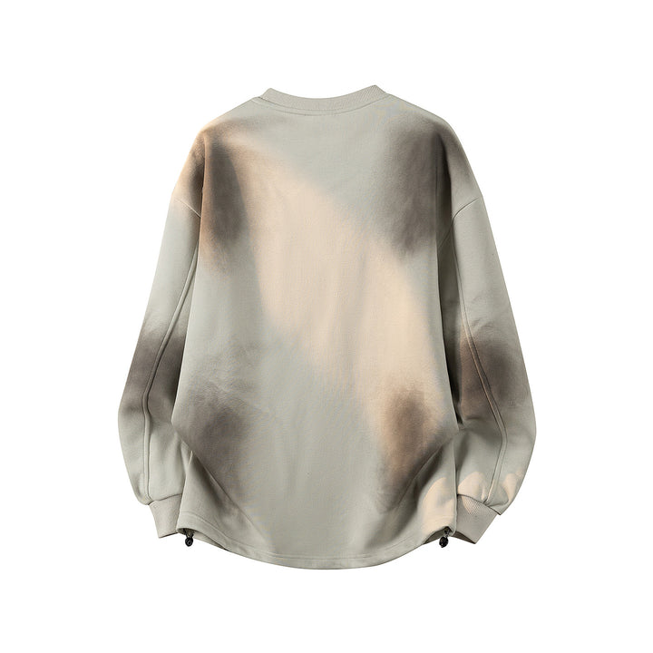 Women's Oversized Sweatshirt with Embroidered Logo, Rounded Hem & Dropped Shoulder Mune Fashion