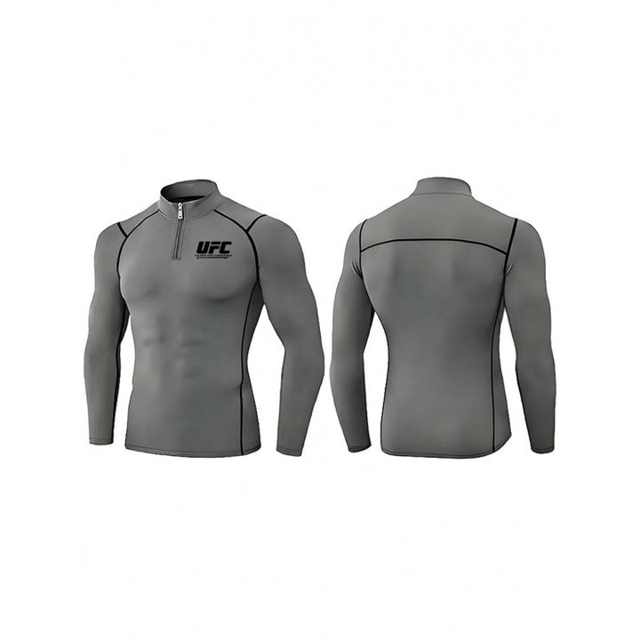 Men's tight-fitting compression shirt with short zipper and long sleeves Mune Fashion
