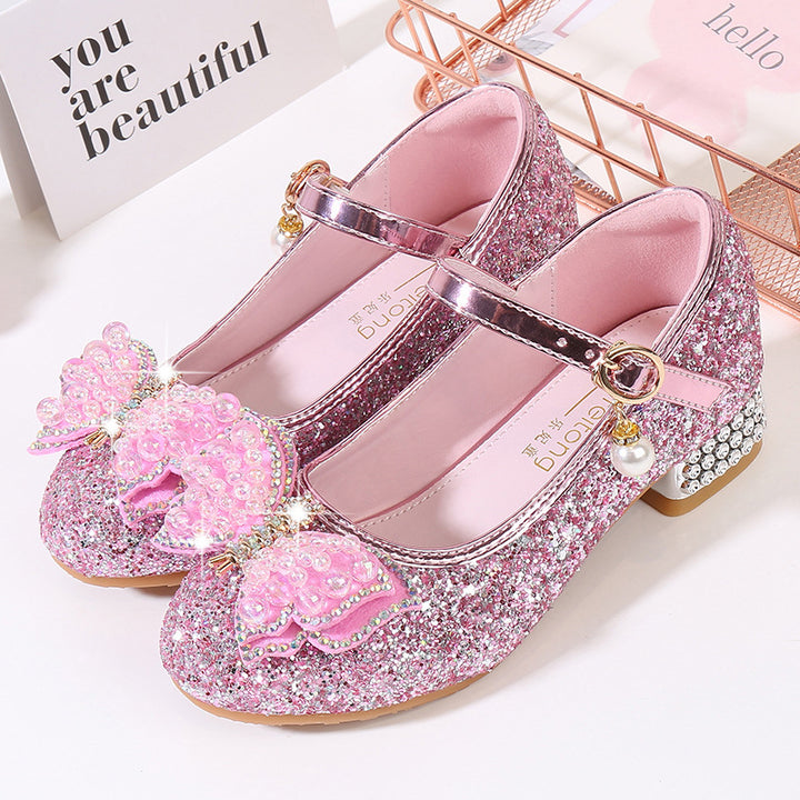Girls Ballerina Shoes with Glitter and Shimmering Applications Mune Fashion