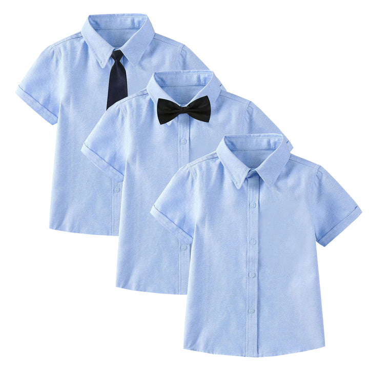 Boys Short Sleeve Shirt with Tie Mune Fashion