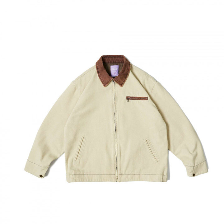 Unisex loose-fitting blouson jacket in worker look with cord collar and chest zipper Mune Fashion