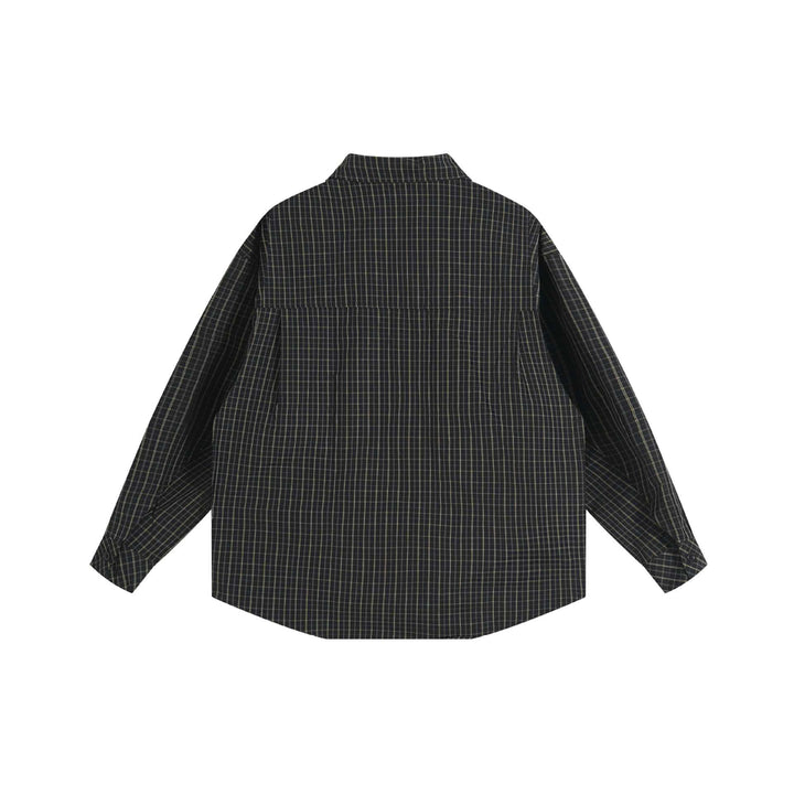 Unisex Boxy Shirt Jacket in oversized boxy cut with Kent collar, breast pocket, and extended back hem Mune Fashion