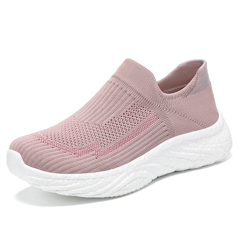 Women's seamless knit sock sneaker with extra cushioning Wave-EVA sole Mune Fashion
