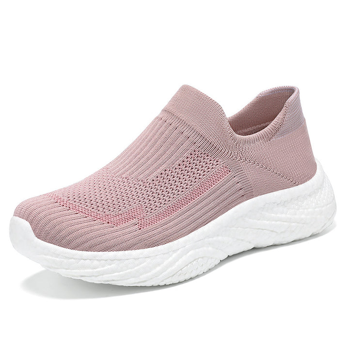 Women's seamless knit sock sneaker with extra cushioning Wave-EVA sole Mune Fashion
