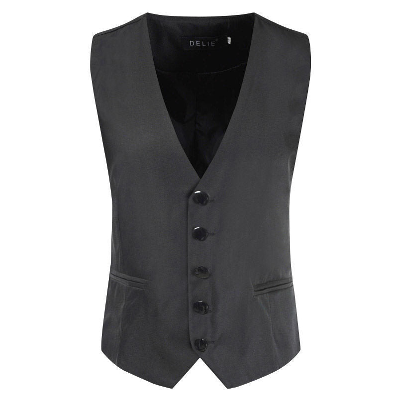 Men's Satin Tuxedo Vest with Tailored Fit, V-Neck and Elegant Button Placket Mune Fashion