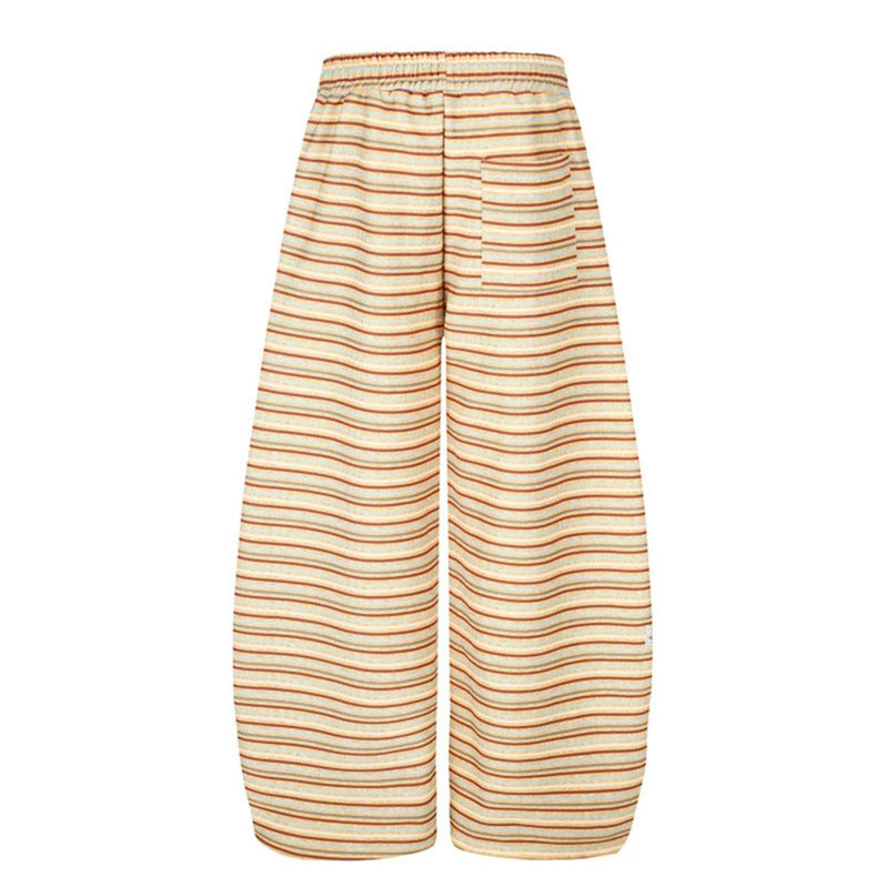 Women's Wide Palazzo Lounge Pants with Drawstring Waist and Adjustable Hem Cords Mune Fashion
