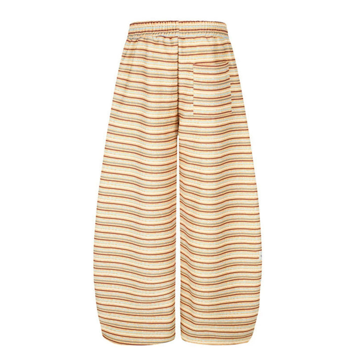 Women's Wide Palazzo Lounge Pants with Drawstring Waist and Adjustable Hem Cords Mune Fashion