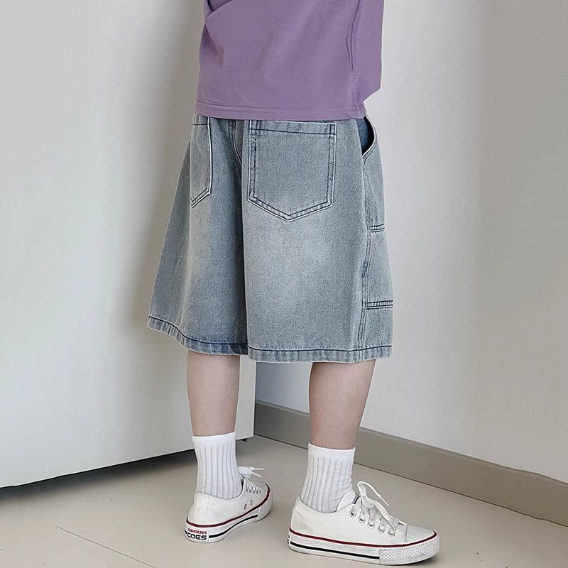 Unisex casual denim shorts with high waist Mune Fashion