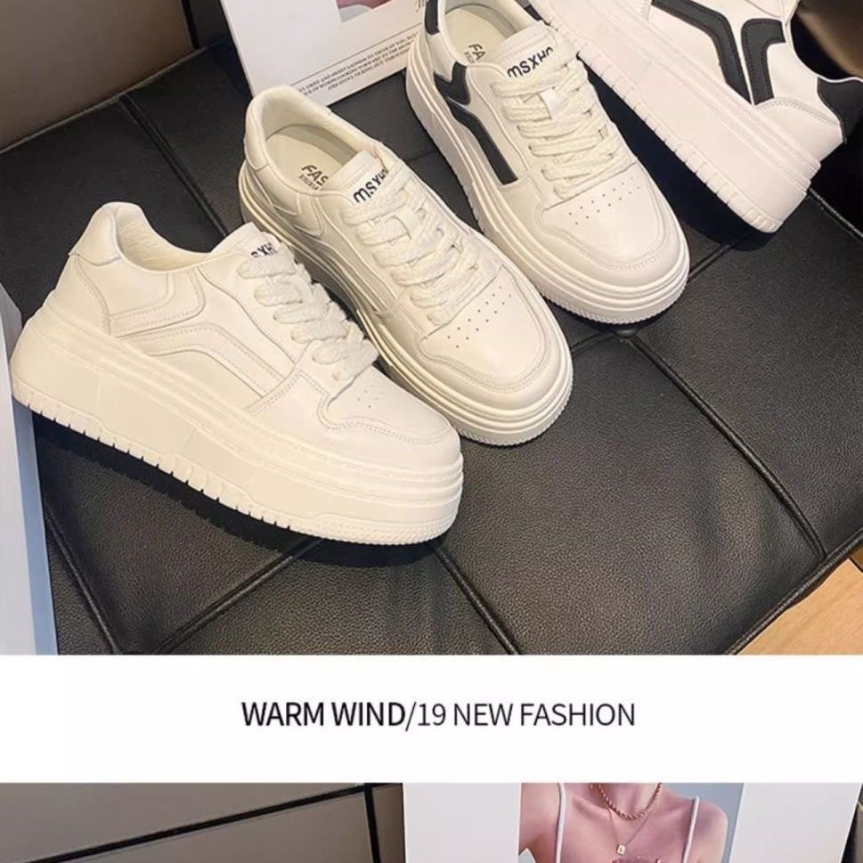 Ladies' Sporty Platform Sneakers with Trendy Contrast Design Mune Fashion