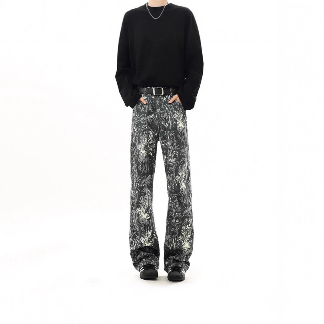 Women's Elegant and Comfortable Floral Print Wide-Leg Pants Mune Fashion