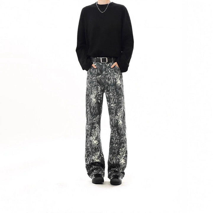 Women's Elegant and Comfortable Floral Print Wide-Leg Pants Mune Fashion