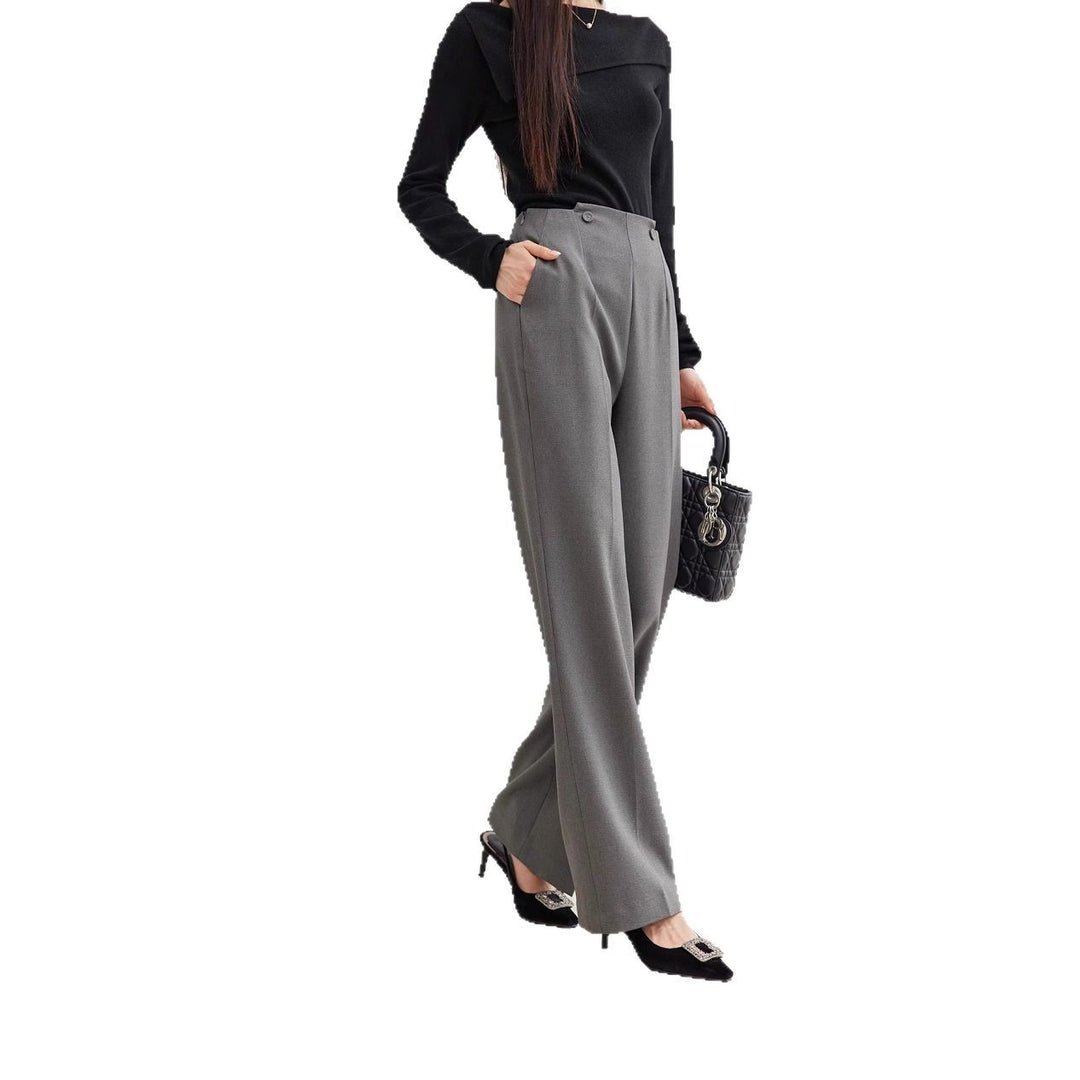 Women's Elegant and High-Waisted Suit Pants Drune