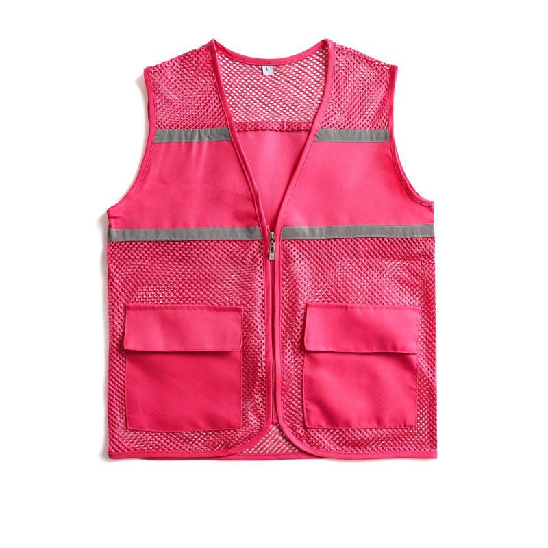 Unisex Visible Utility Vest with Breathable Mesh, Reflective Straps and Generous Front Pockets Mune Fashion