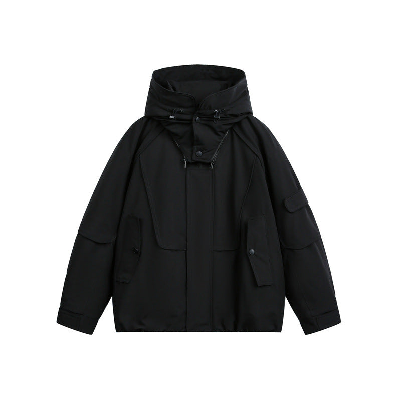Men's technical outdoor jacket with adjustable hood and utility pockets Mune Fashion