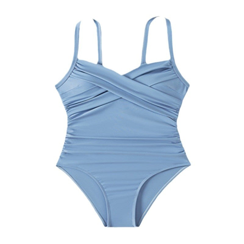 Women One-Piece Swimsuit with Elegant Wrap Look Mune Fashion