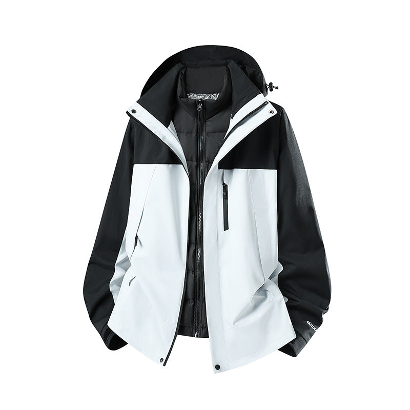 Women's Two-Piece Softshell Parka with Removable Quilted Inner Jacket Mune Fashion