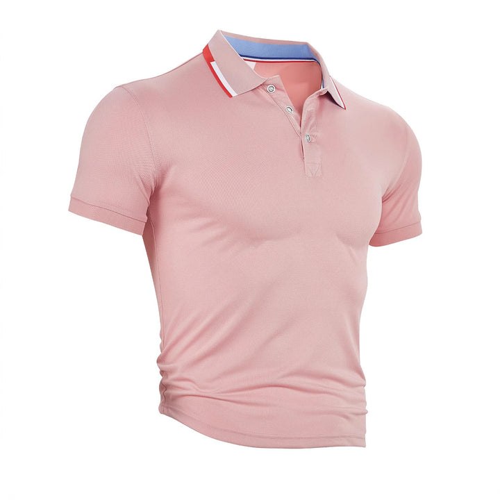 Men's slim fit functional polo with moisture-regulating technology and ribbed collar Mune Fashion